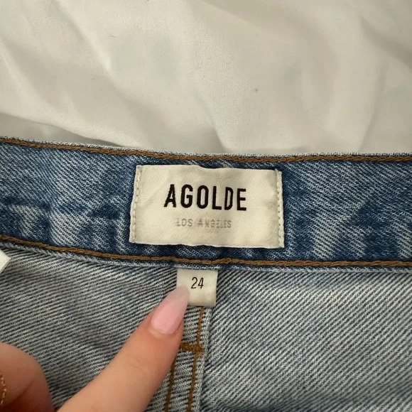 Agolde Light Blue Straight Leg Jeans